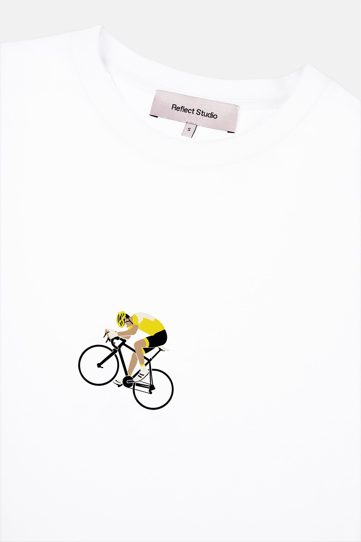 Tour De Cyclist Light-Weight T-Shirt - Beyaz
