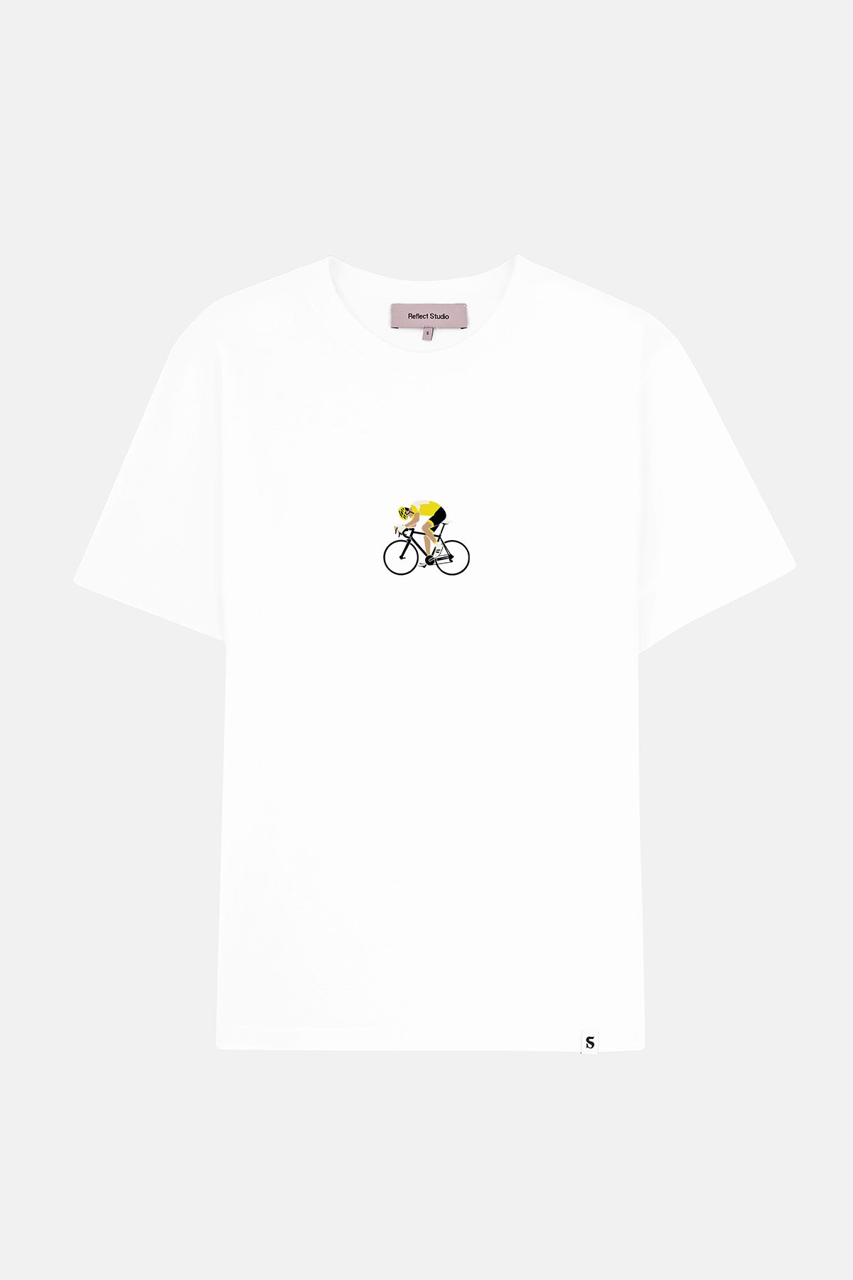 Tour De Cyclist Light-Weight T-Shirt - Beyaz