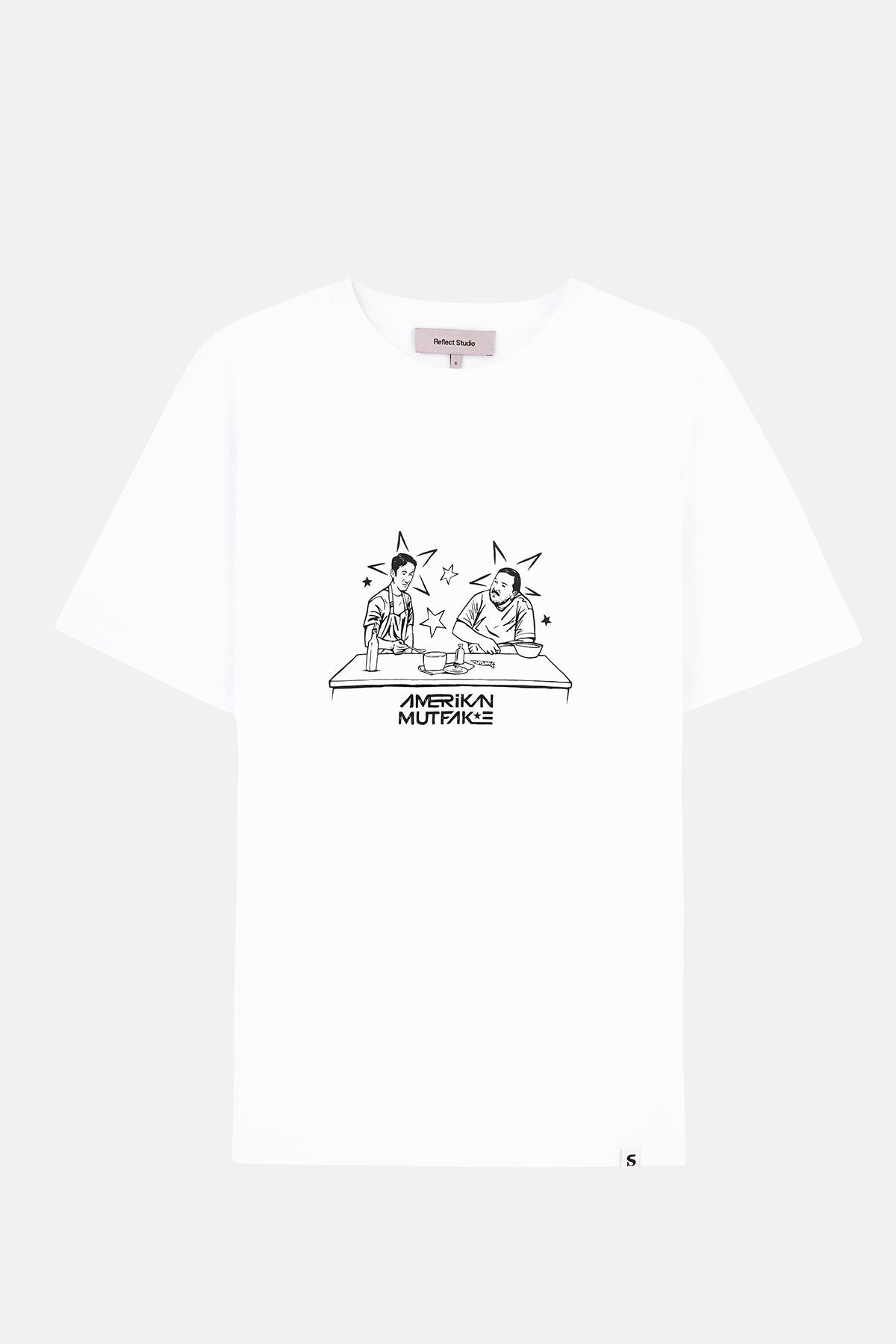 Amerikan Mutfak Light-Weight T-shirt - Beyaz