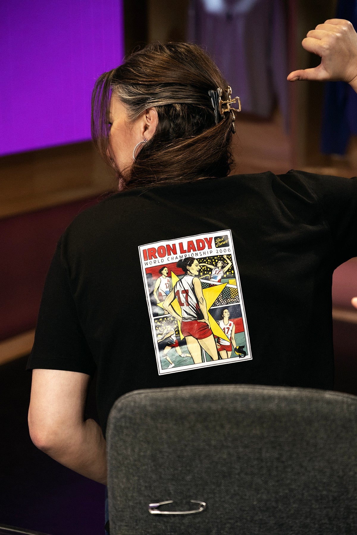 Voleybol Nesli - Iron Lady Light-Weight T-shirt - Siyah