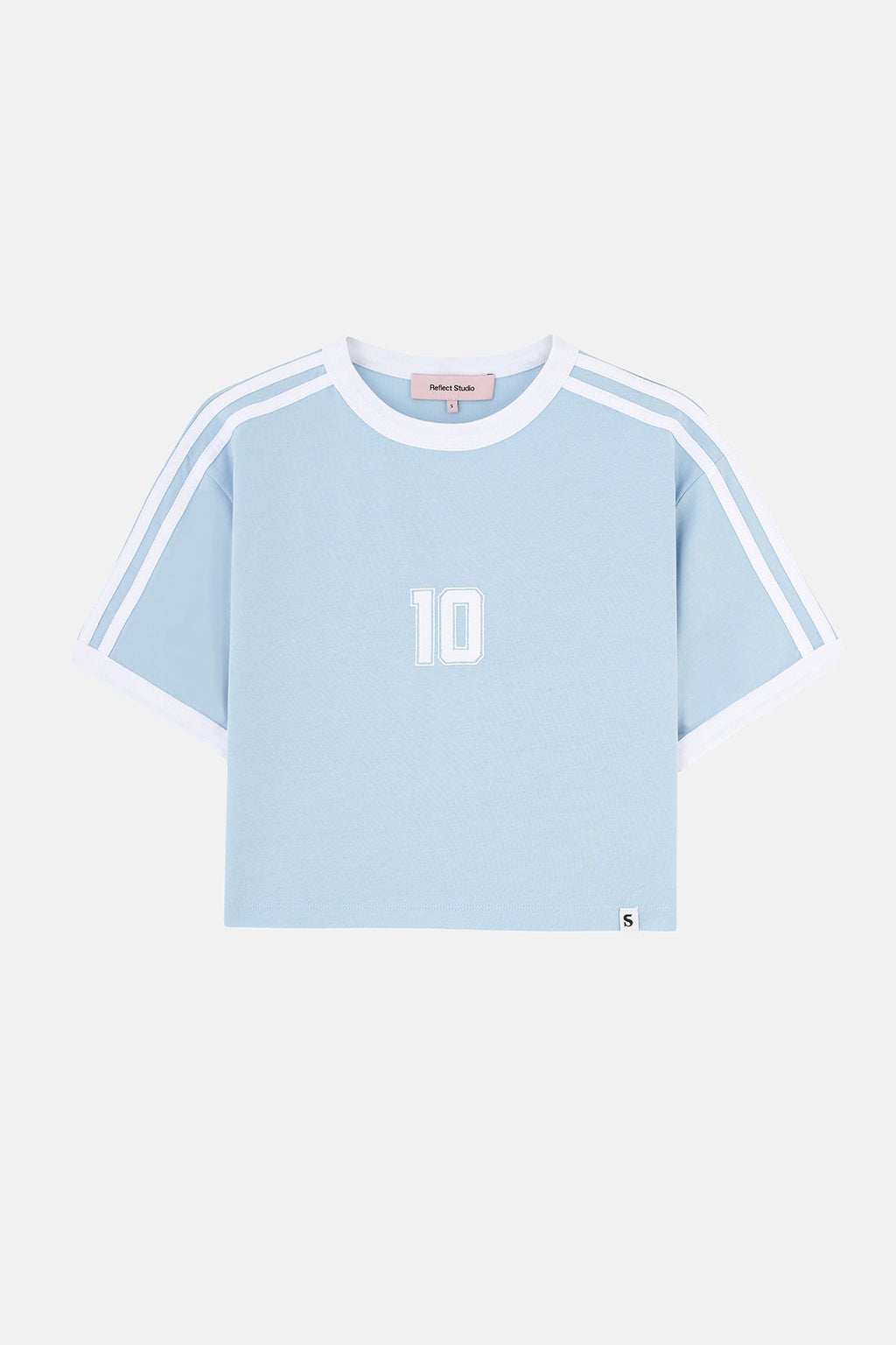 Argentina 10  Light-Weight Crop T-Shirt  - Açık Mavi