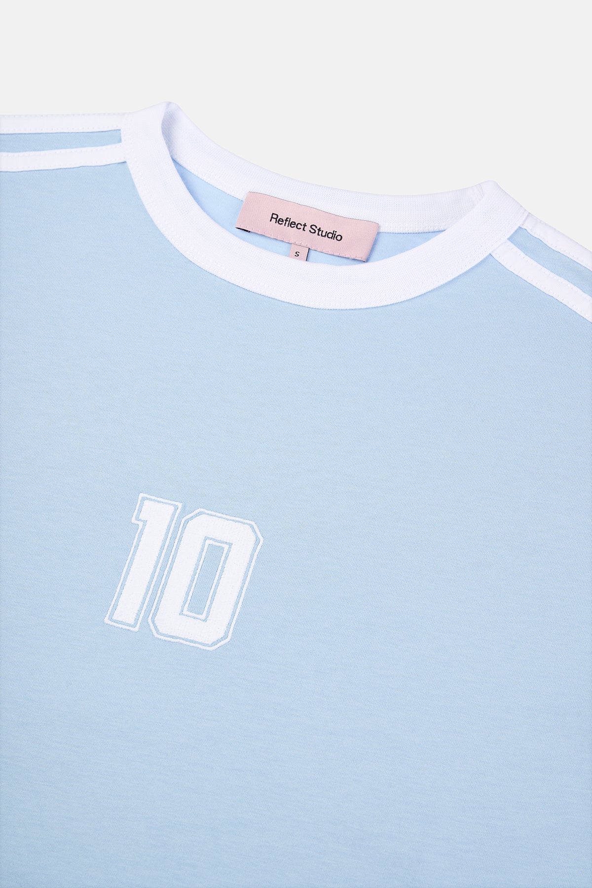 Argentina 10  Light-Weight Crop T-Shirt  - Açık Mavi