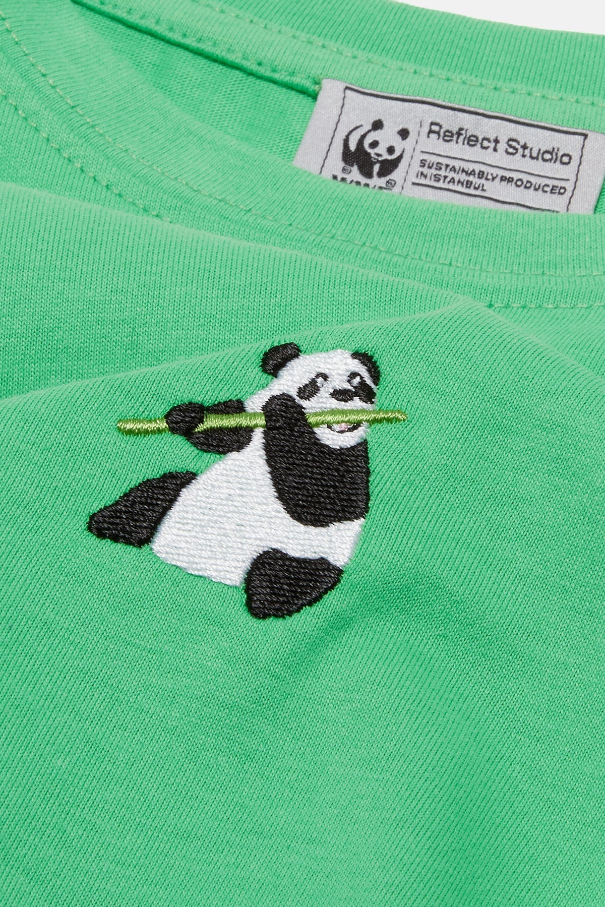 Panda Soft Çocuk T-Shirt - Yeşil