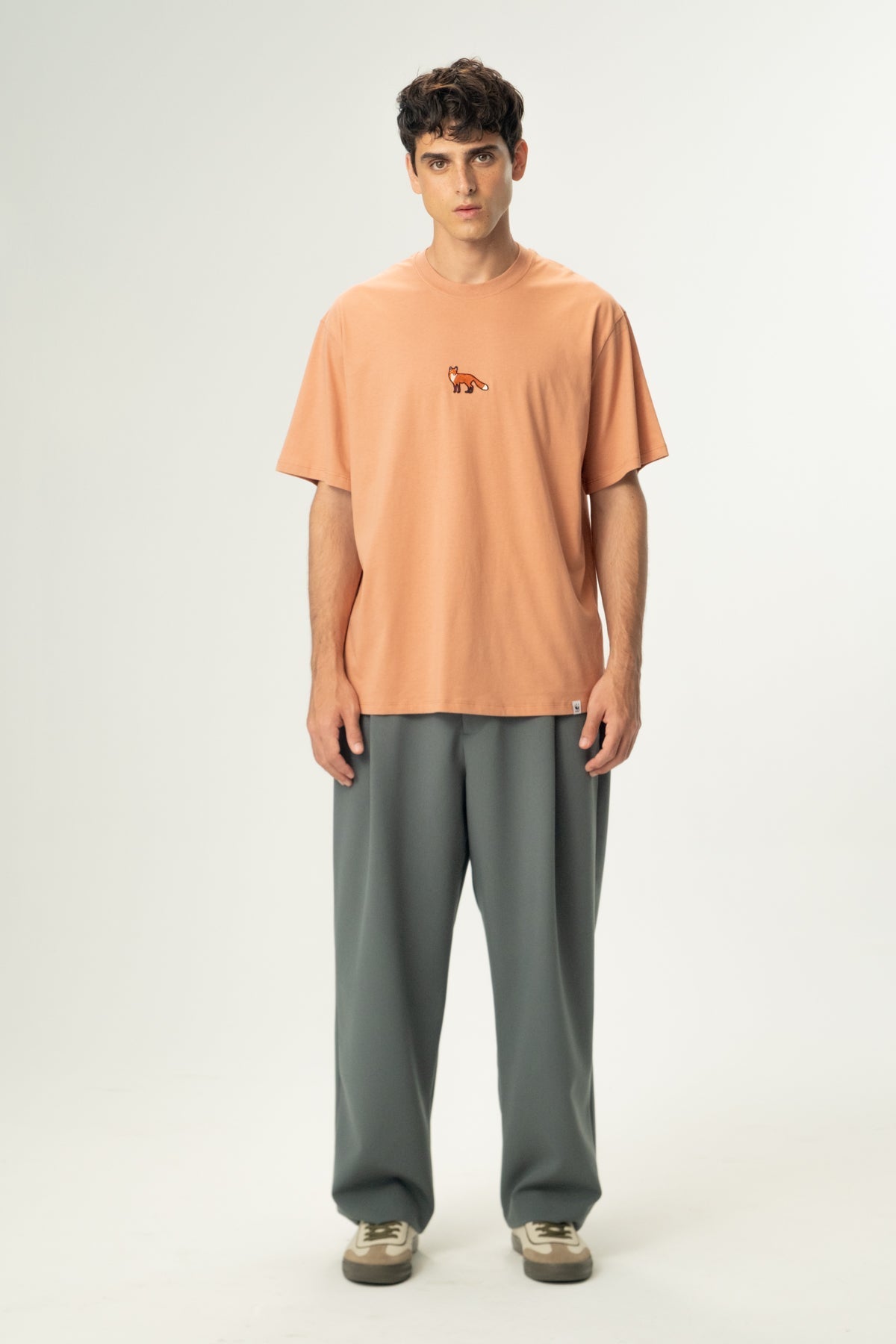 Kızıl Tilki Soft Oversiz Light-Weight T-Shirt - Somon Rengi