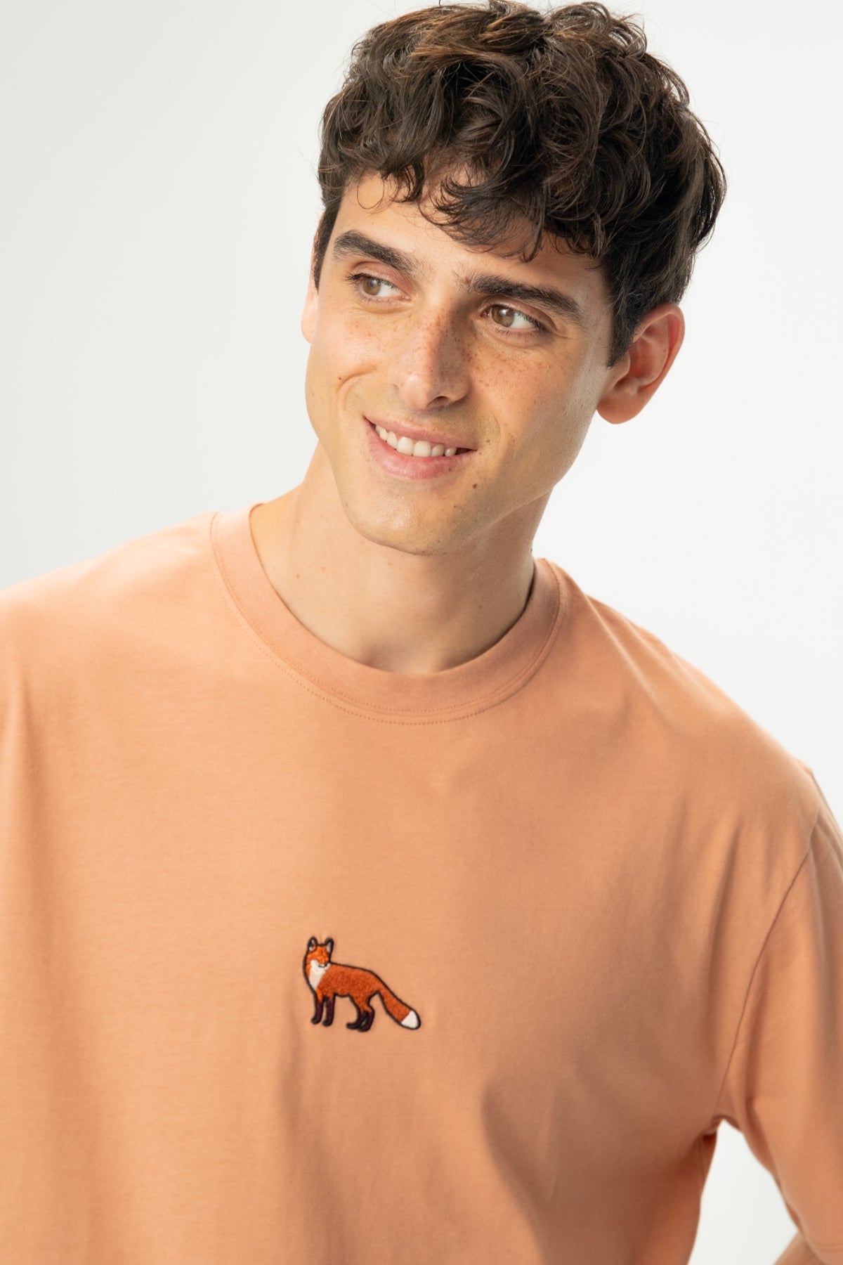 Kızıl Tilki Soft Oversiz Light-Weight T-Shirt - Somon Rengi