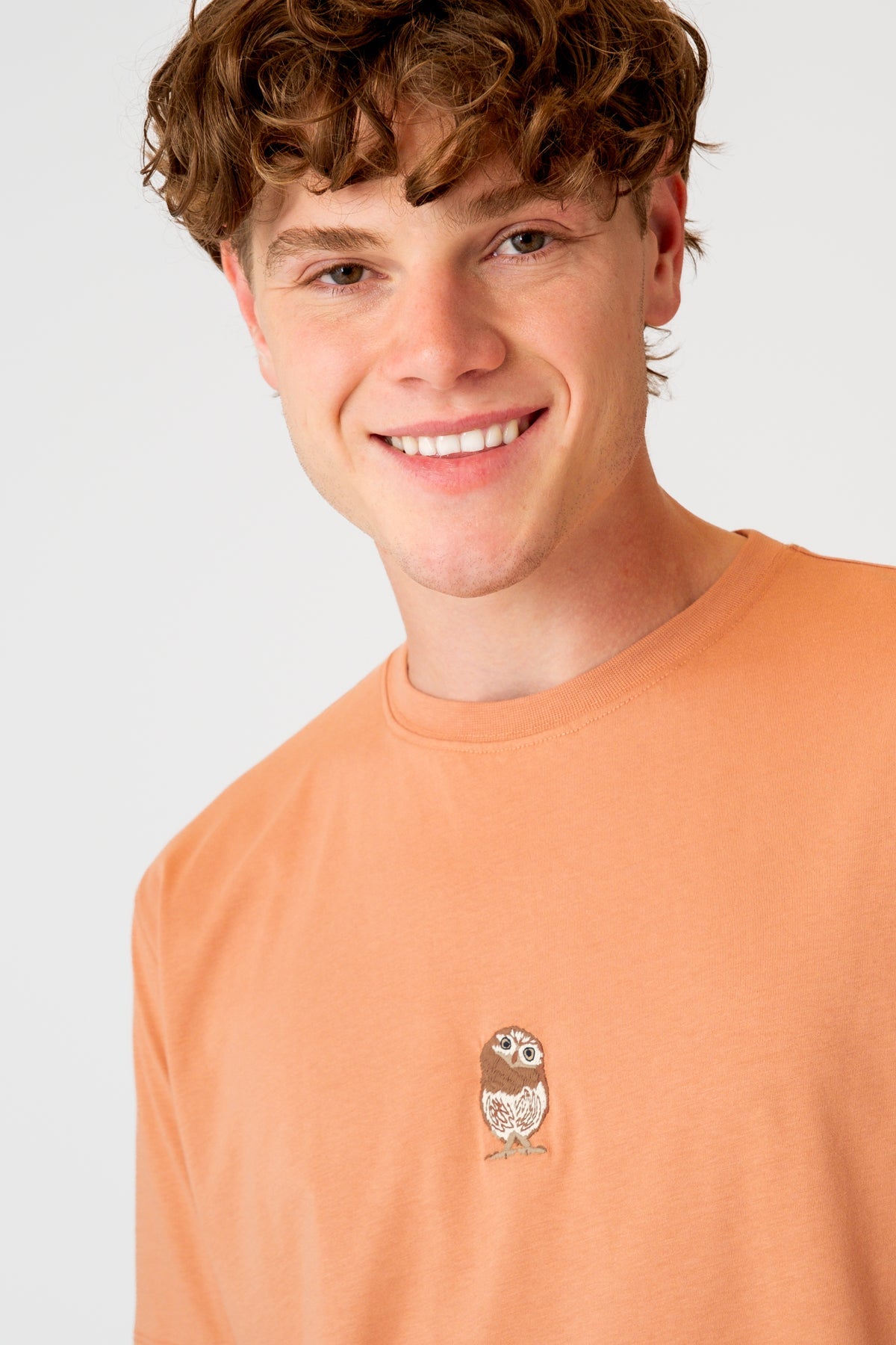 Cin Baykuşu Light-Weight T-Shirt - Somon Rengi