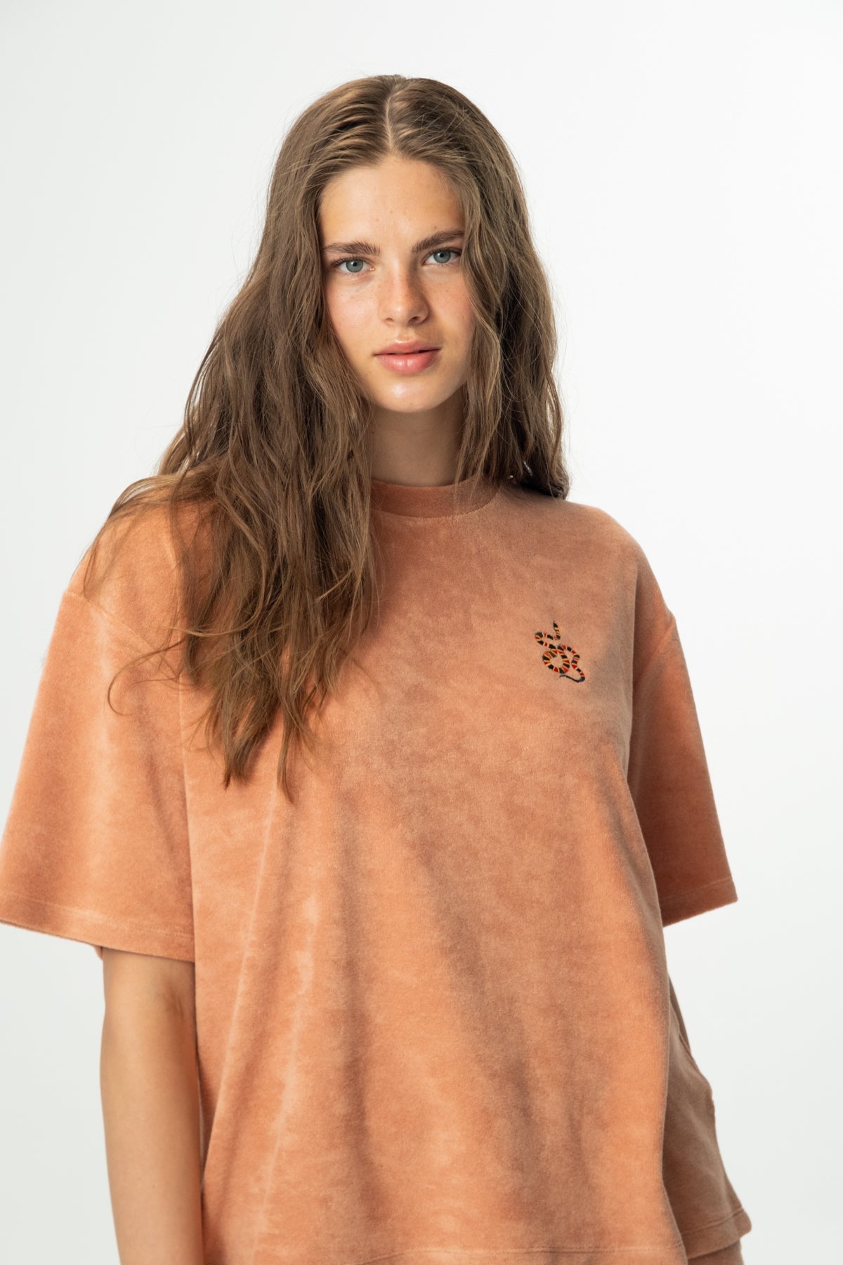 Kızıl Tilki Soft Oversiz Light-Weight T-Shirt - Somon Rengi