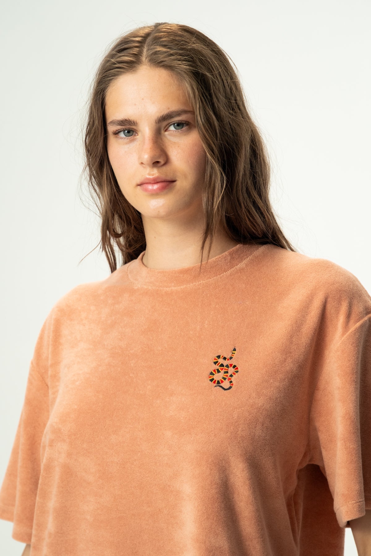 Kızıl Tilki Soft Oversiz Light-Weight T-Shirt - Somon Rengi