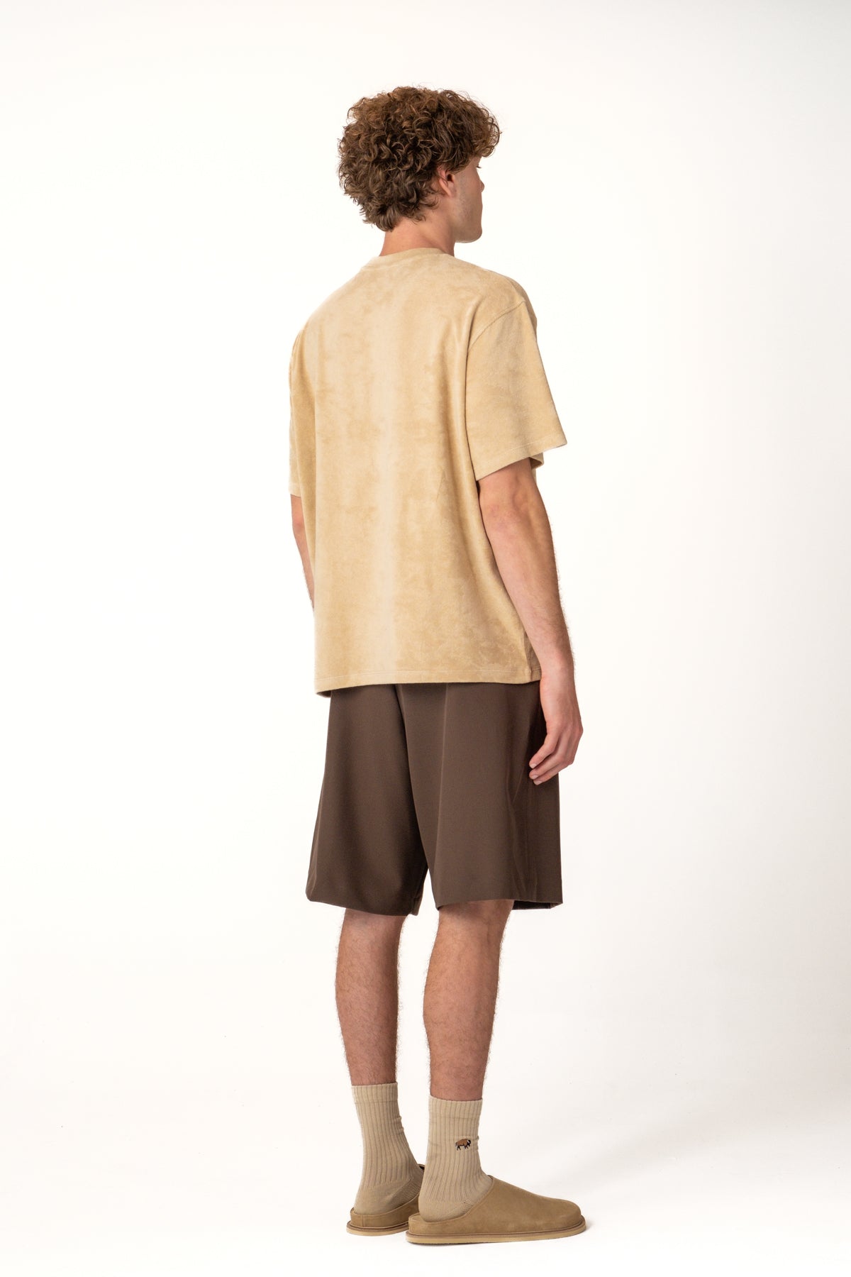 Panda Oversize Terry T-Shirt - Bej