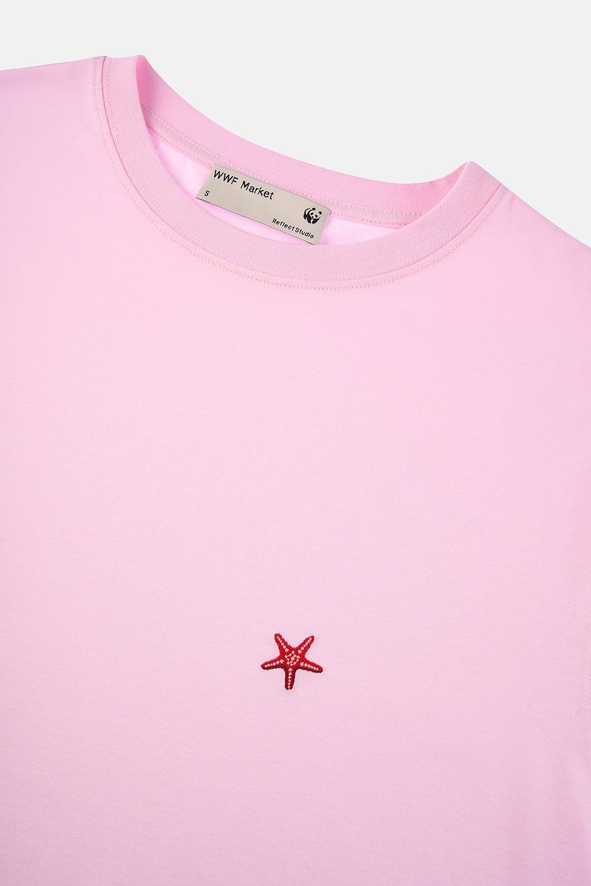 Deniz Yıldızları Light-Weight Crop T-Shirt  - Pembe