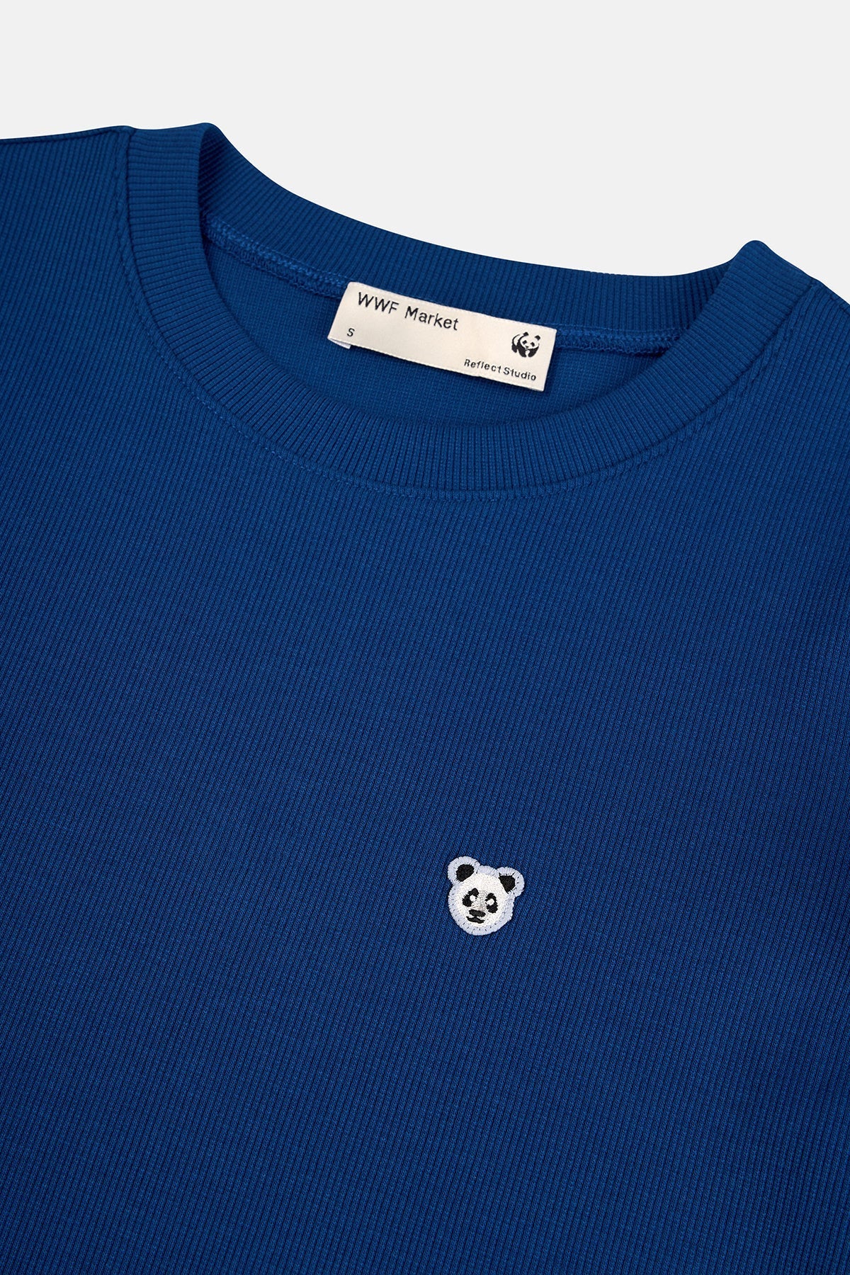 Panda Ribana Crop T-Shirt - Lacivert