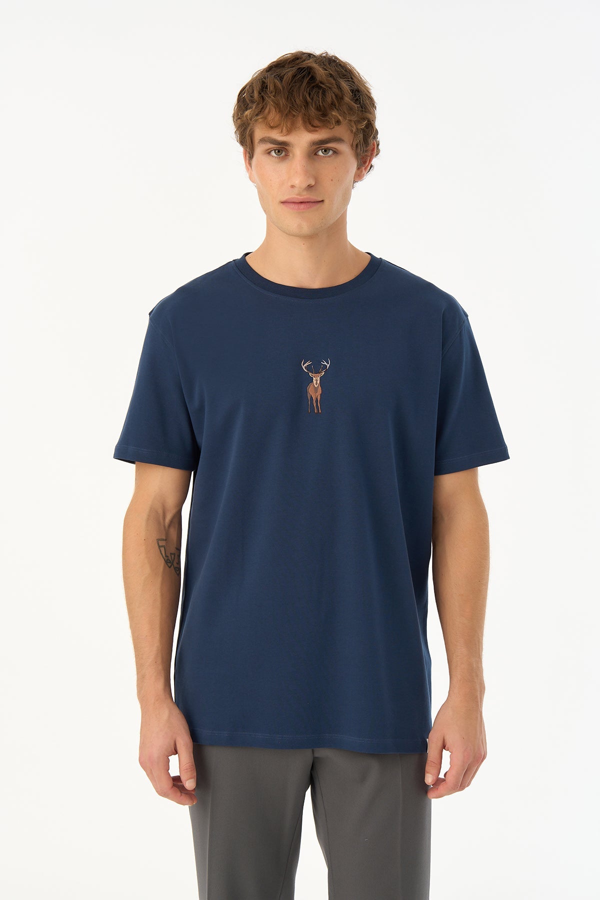 Geyik Premium T-Shirt - Lacivert