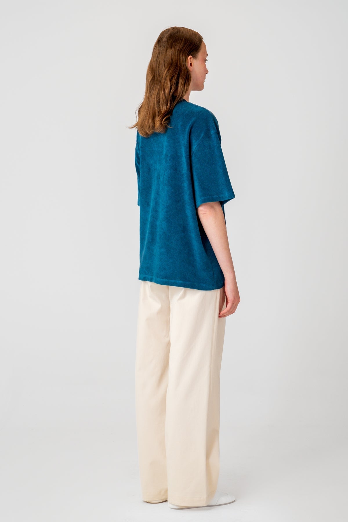 Panda Oversize Terry T-Shirt - Petrol Yeşili