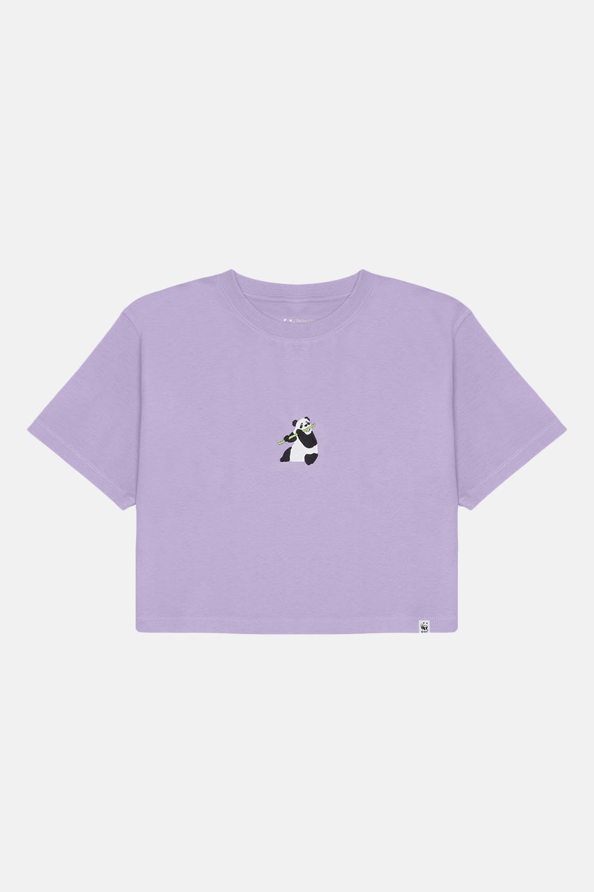Giant Panda Light-Weight Crop T-Shirt  - Lila