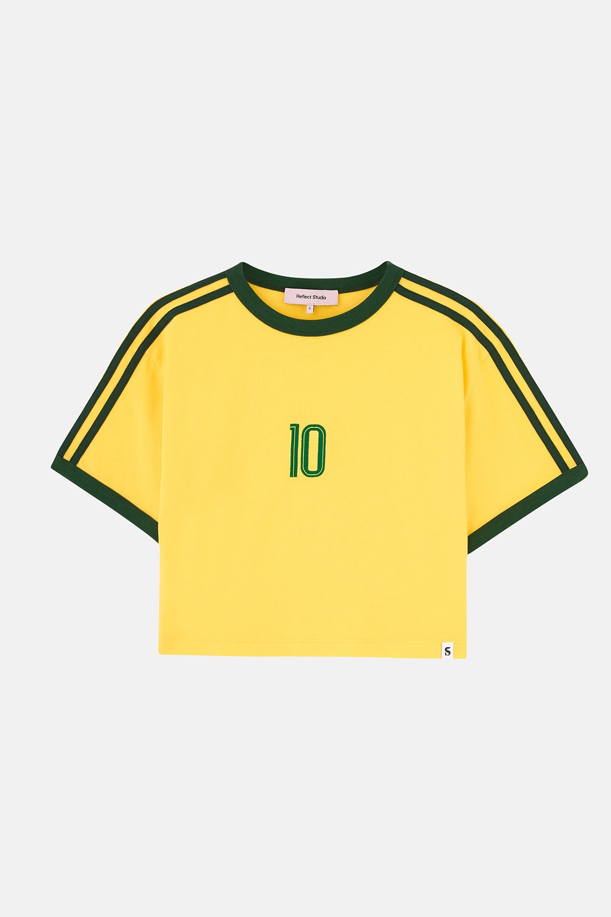 Samba 10 Light-Weight Crop T-Shirt  - Sarı