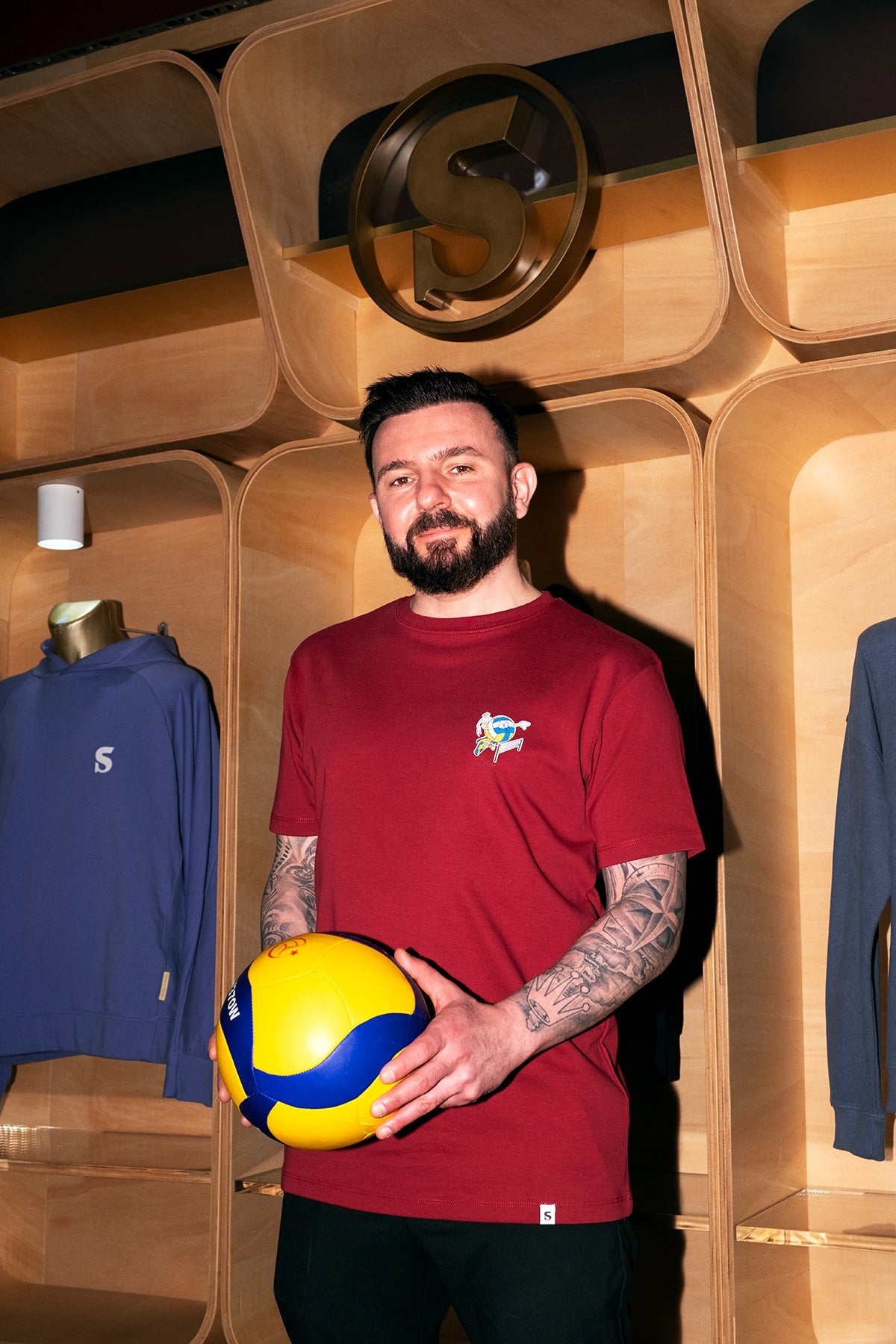 Voleybol Nesli Logo Premium T-shirt - Bordo