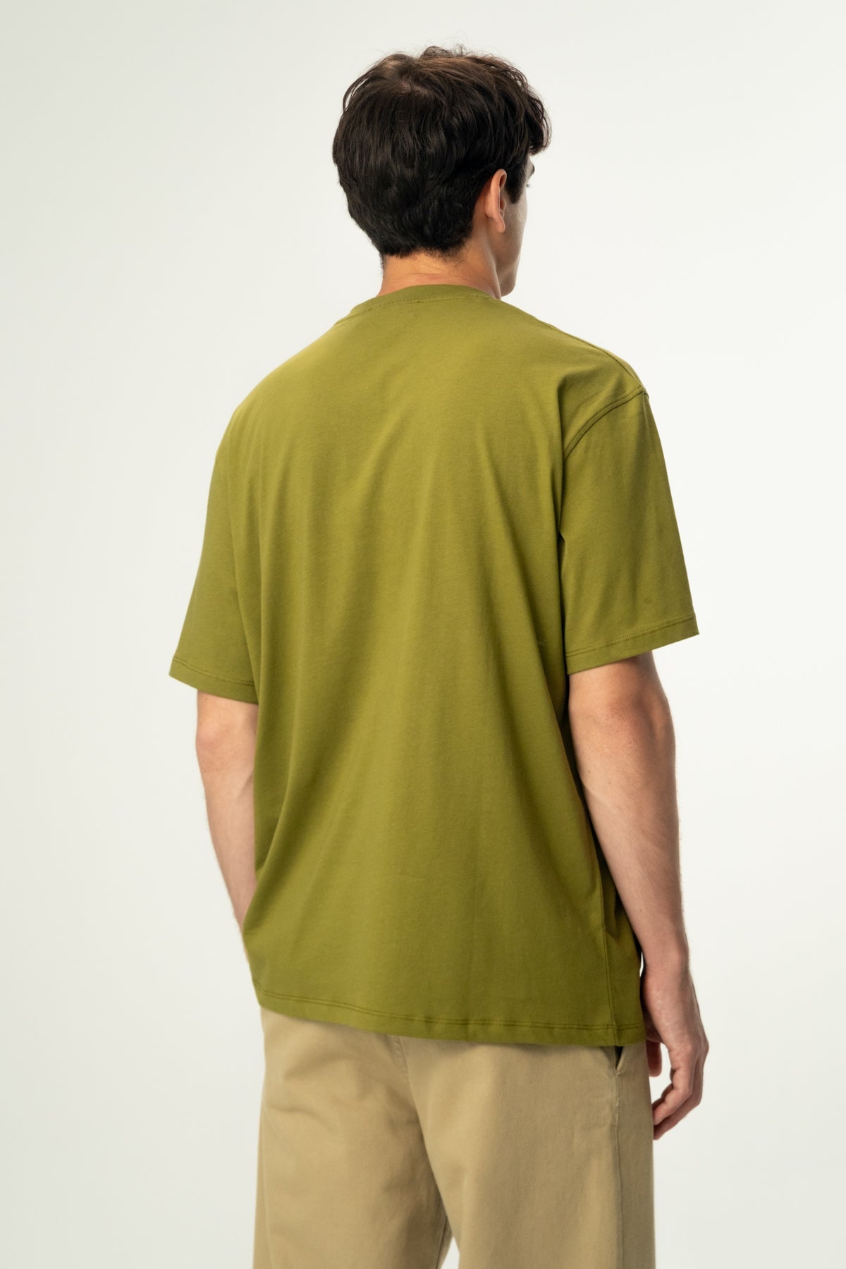 Blossoms Oversize Light-Weight T-Shirt - Haki