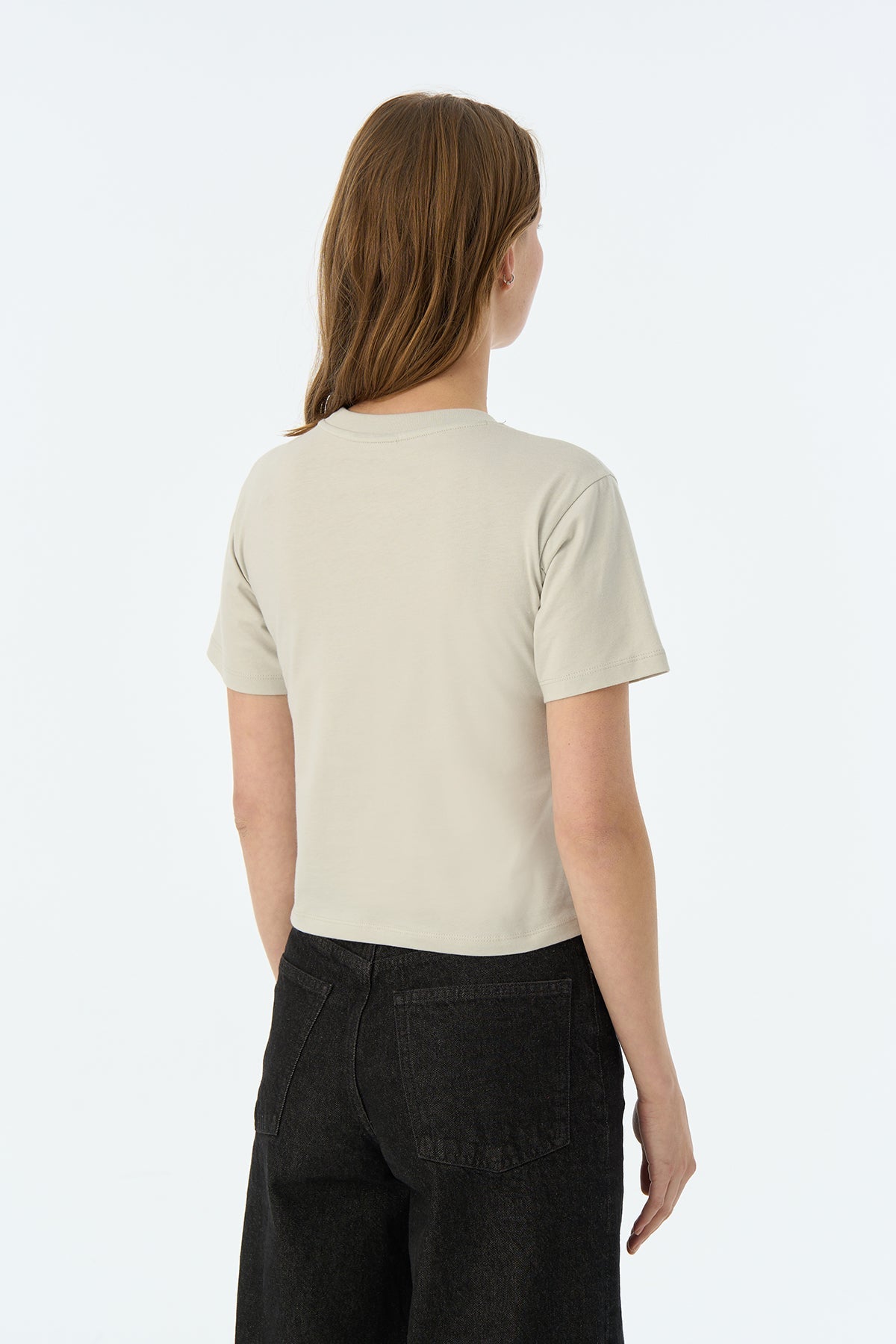 Demir Lady Light-Weight Kadın T-Shirt  - Açık Gri