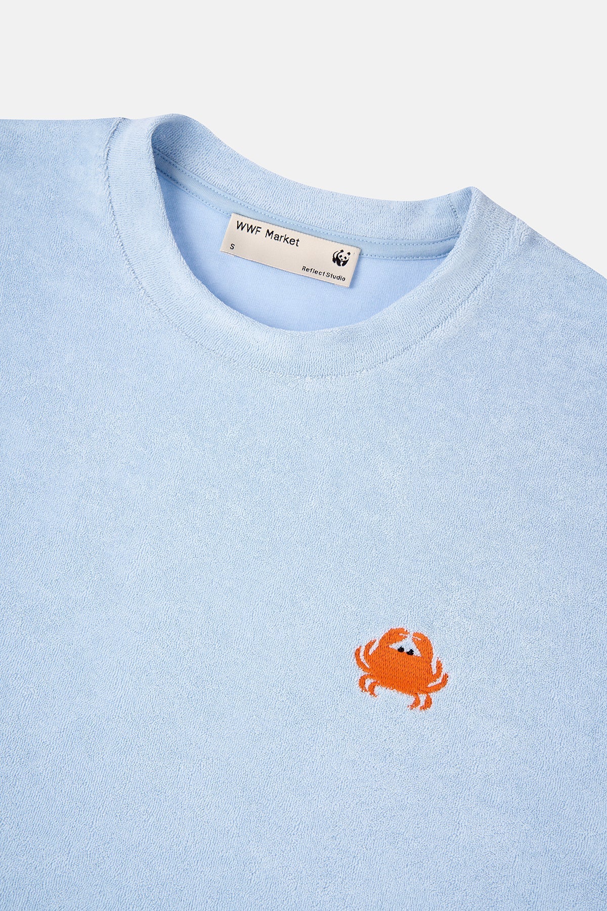 Yengeç Oversize Terry T-Shirt - Açık Mavi