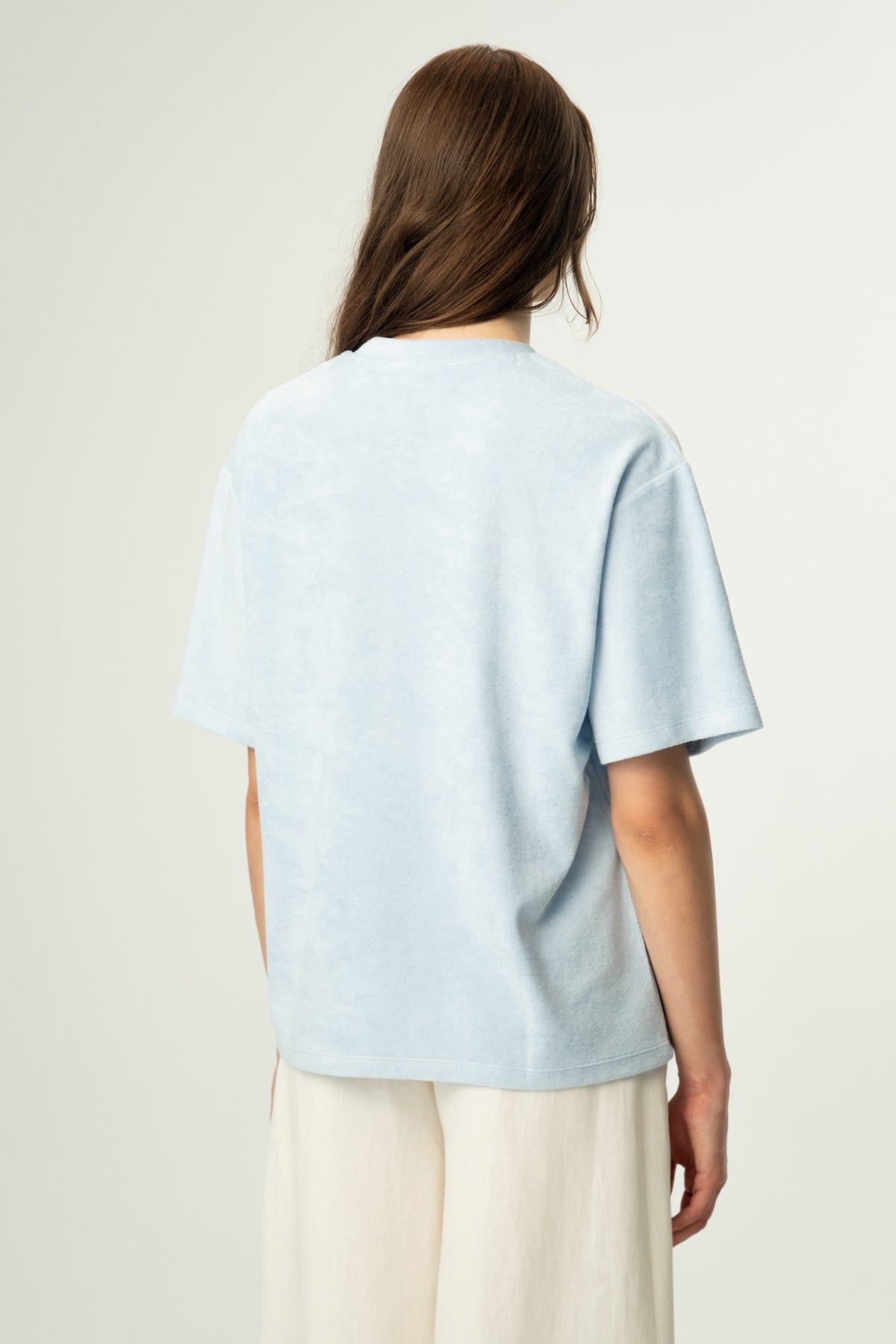 Yengeç Oversize Terry T-Shirt - Açık Mavi