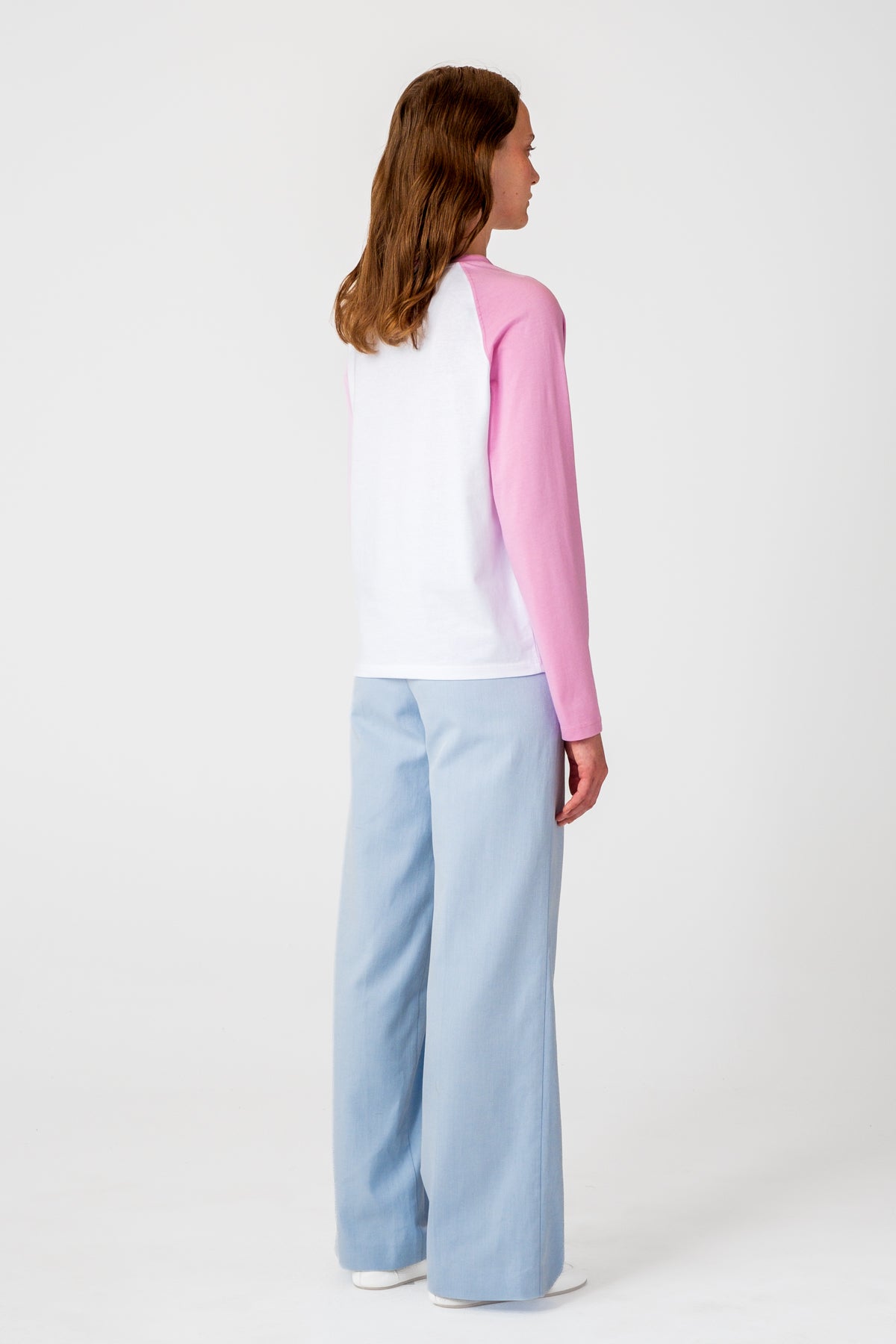 Panda Light-Weight Baseball T-Shirt - Beyaz/Pembe