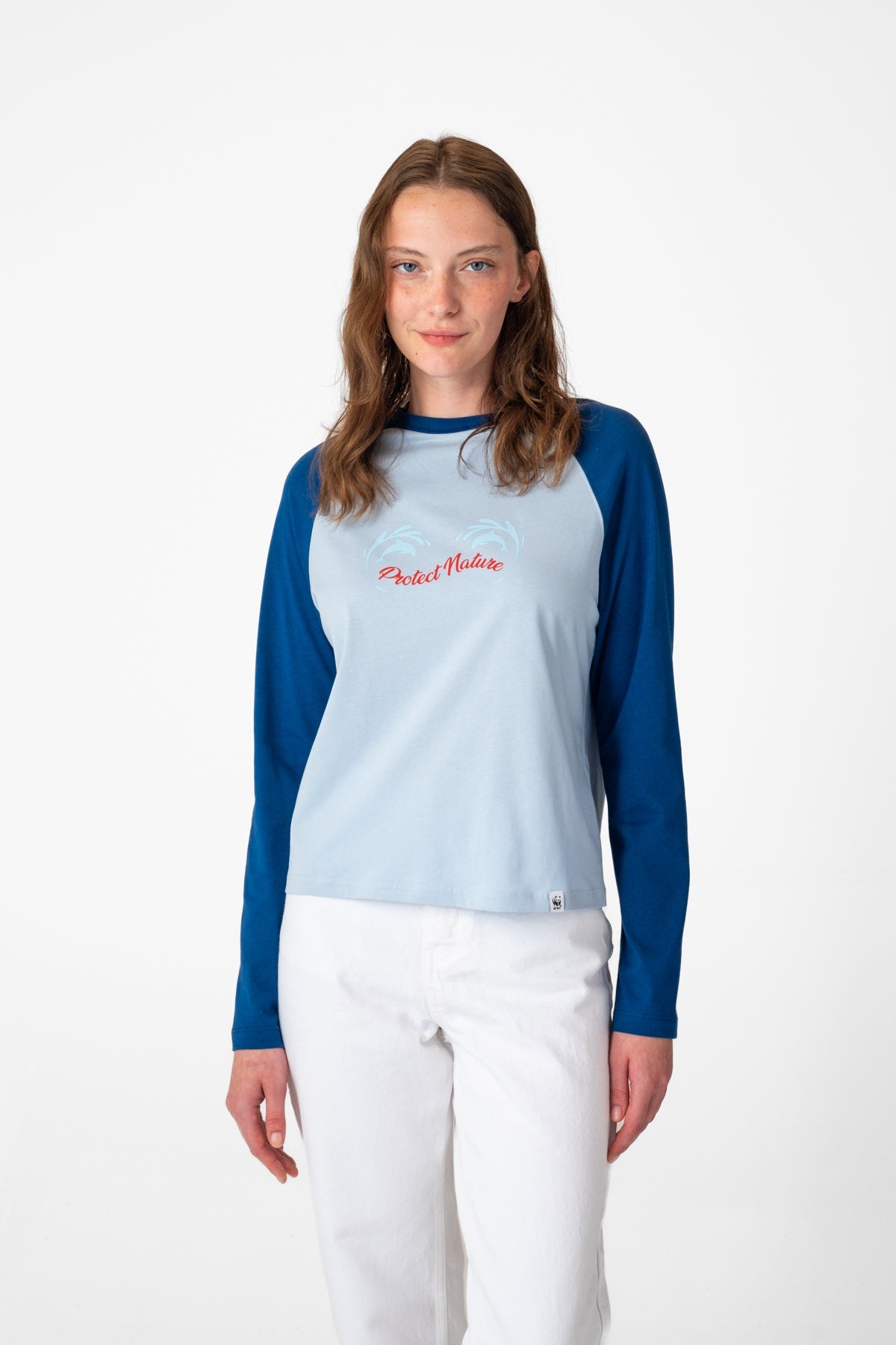 Protect Nature Light-Weight Baseball T-Shirt - Saks Mavi / Lacivert