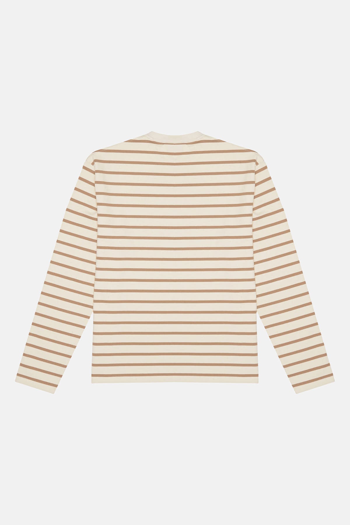 Denizatı Çizgili Uzun Kollu T-Shirt - Ekru