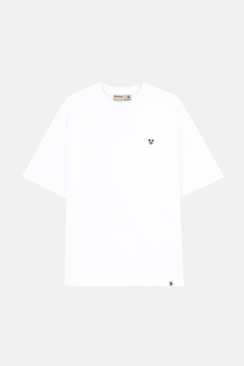 Panda Oversize Light-Weight T-Shirt - Beyaz