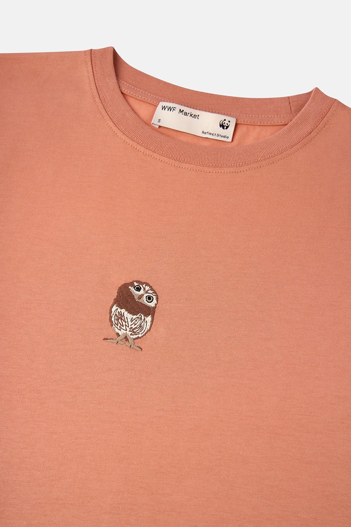 Cin Baykuşu Light-Weight T-Shirt - Somon Rengi