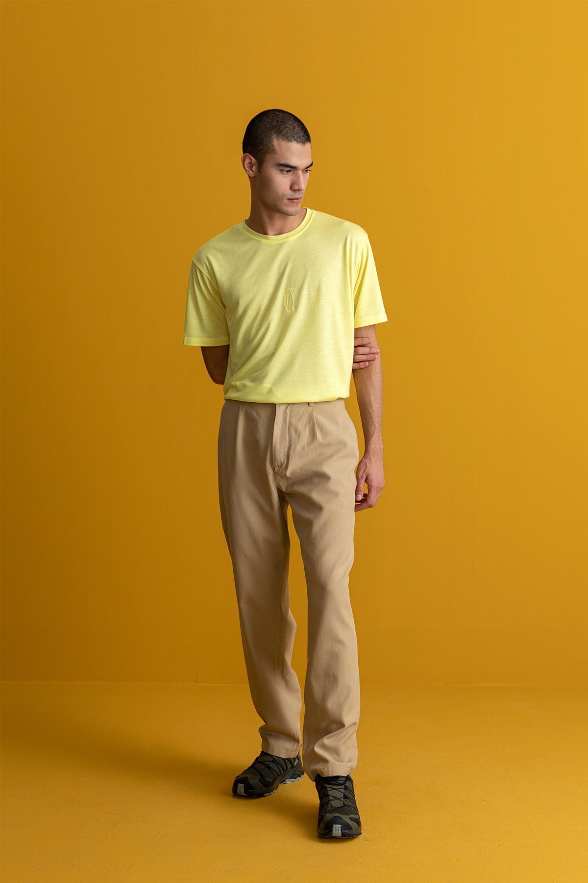 İmparator Penguen Tencel T-Shirt - Sarı