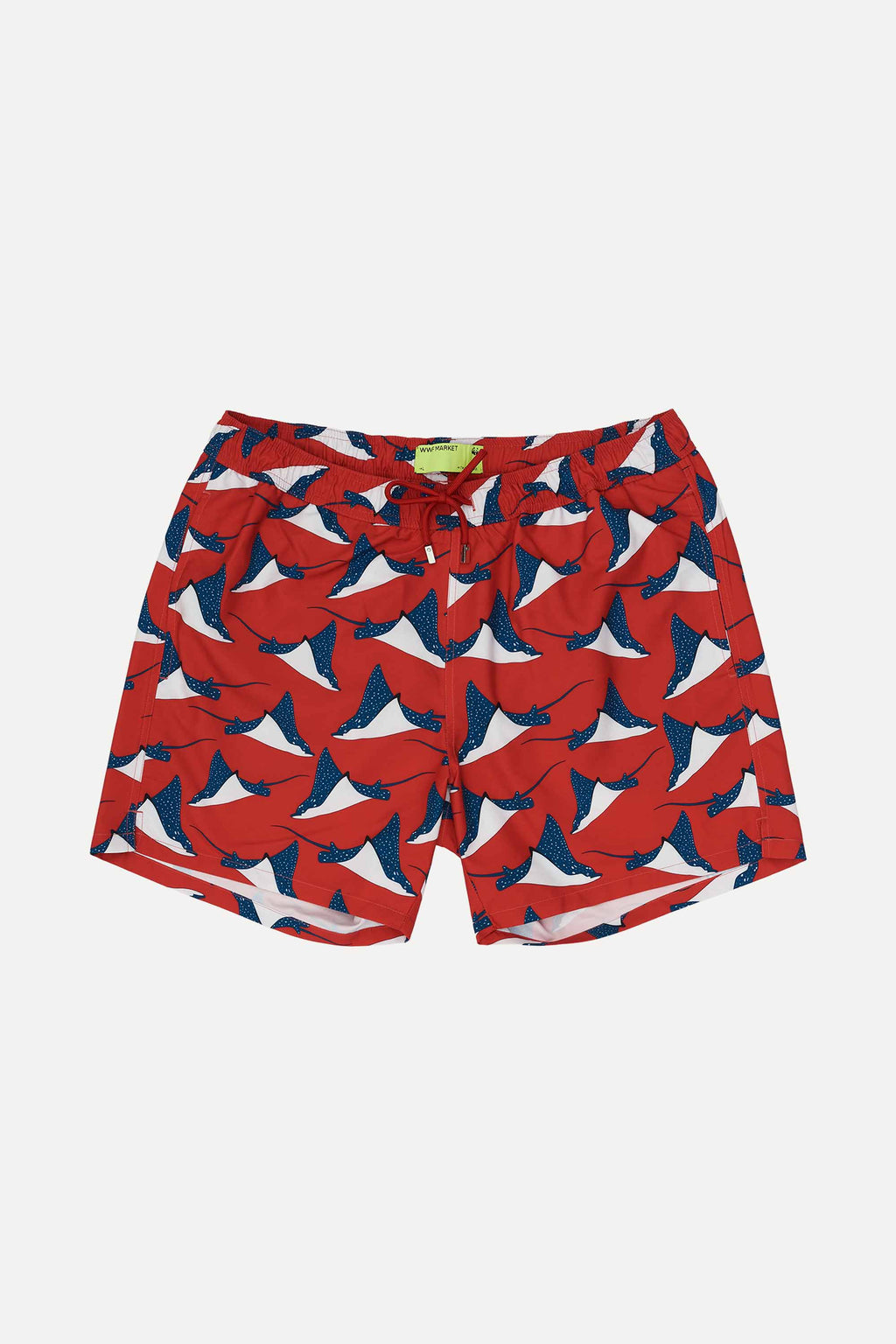 Vatoz Desenli Deniz Şortu - Kırmızı