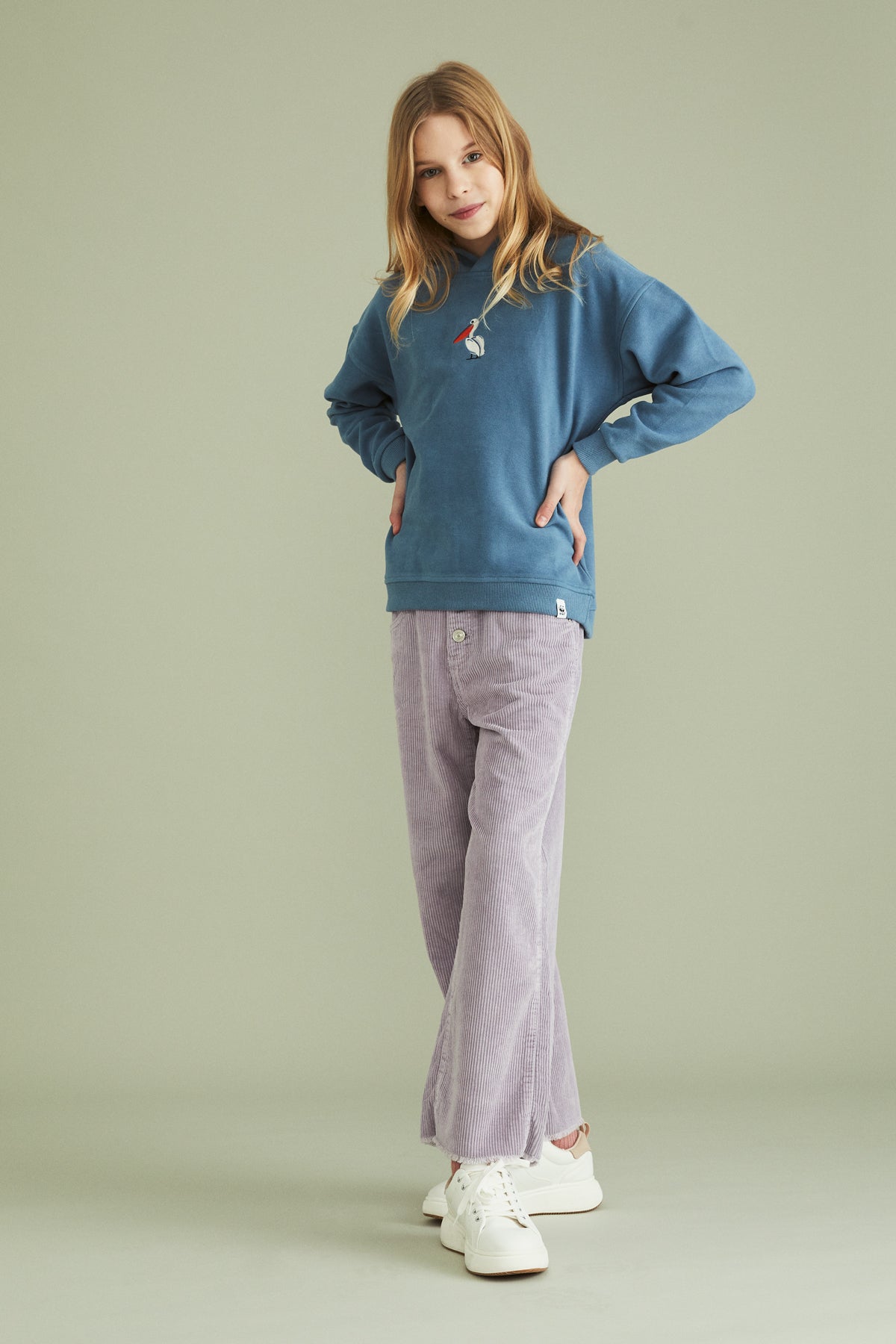 Tepeli Pelikan SuperSoft Hoodie - Açık Mavi