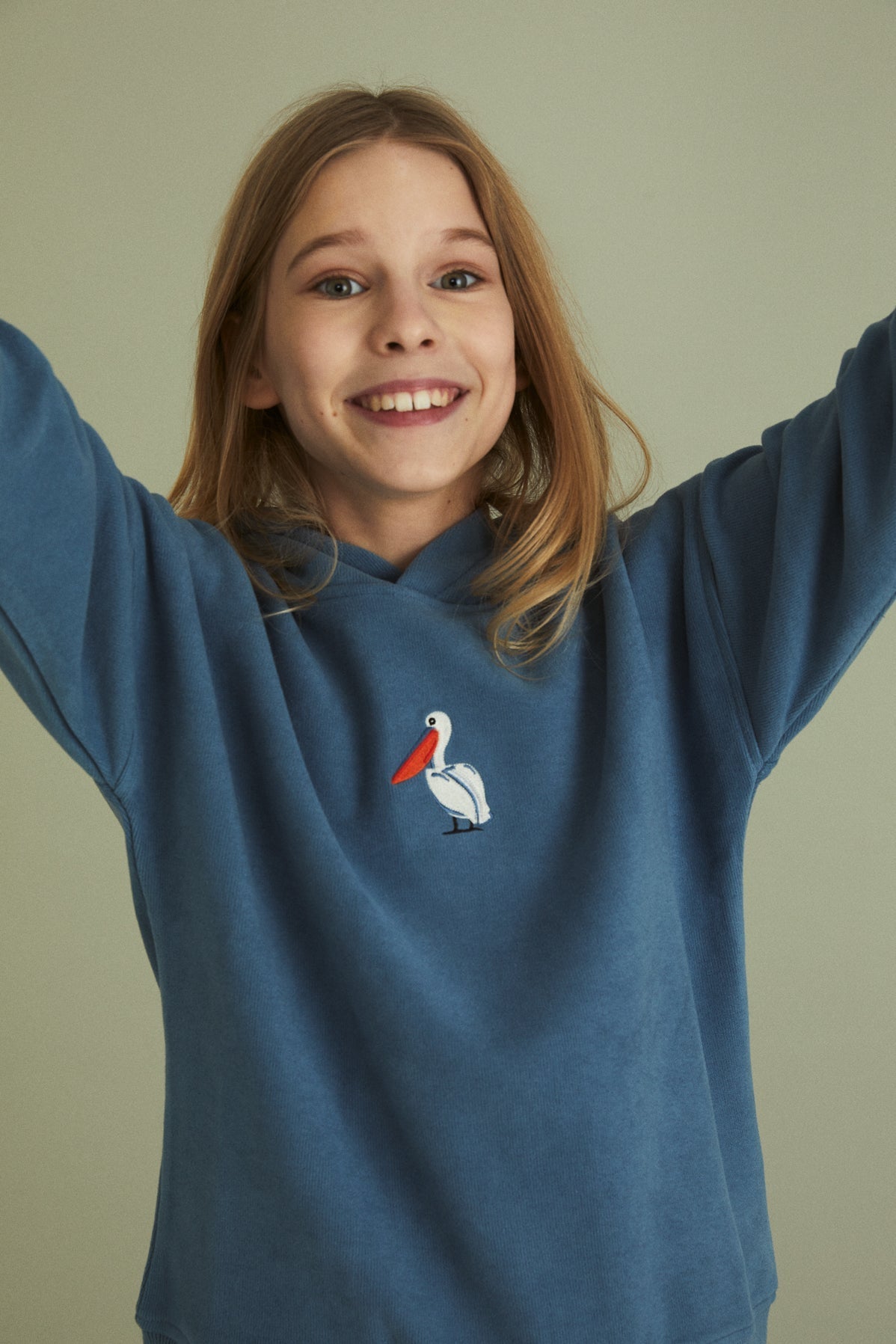 Tepeli Pelikan SuperSoft Hoodie - Açık Mavi