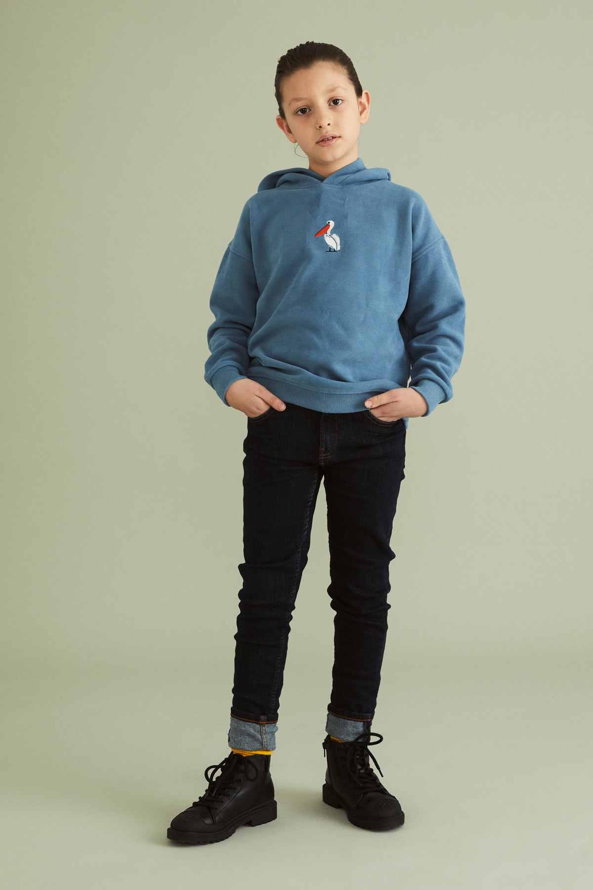 Tepeli Pelikan SuperSoft Hoodie - Açık Mavi