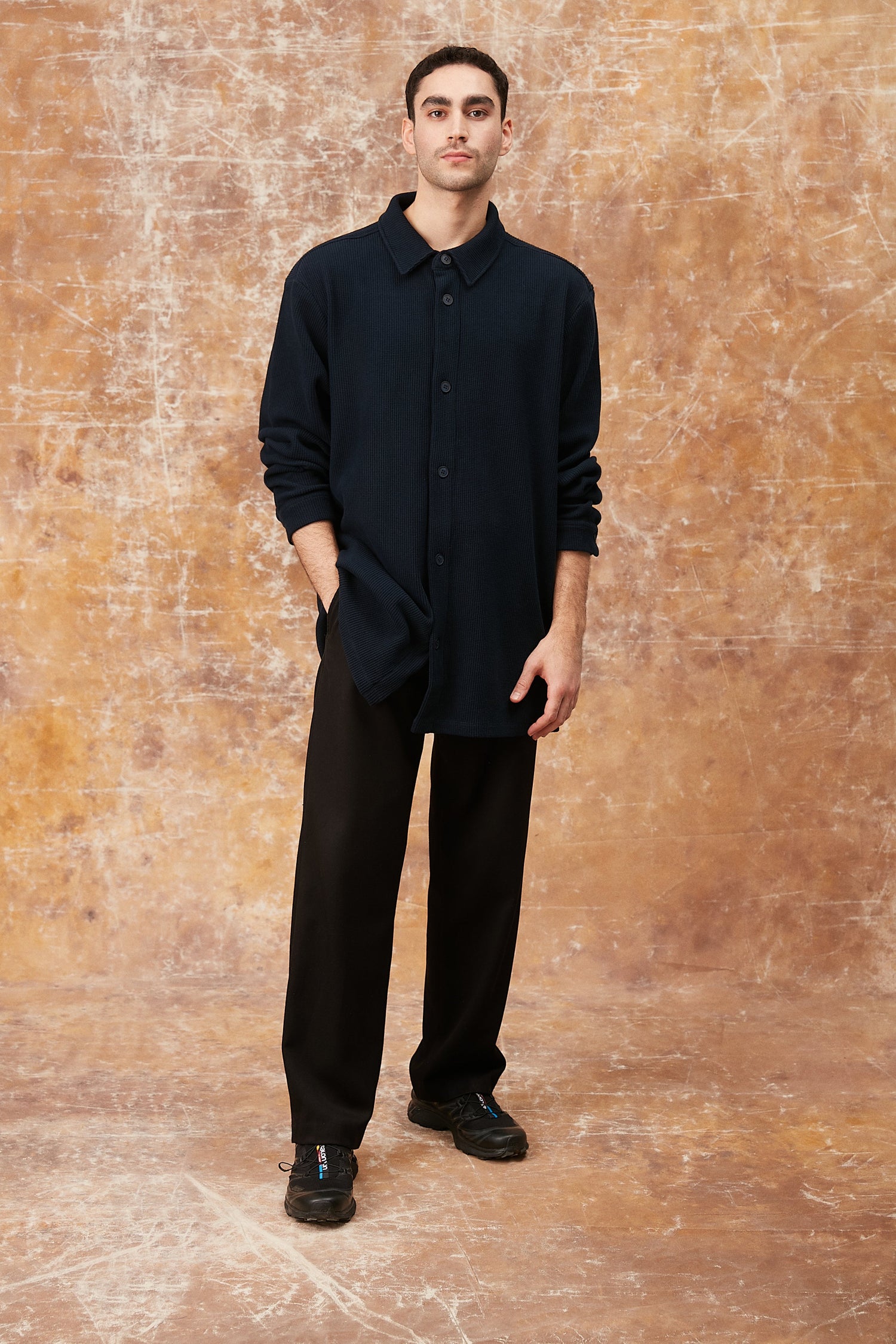 Waffle Gömlek - Lacivert