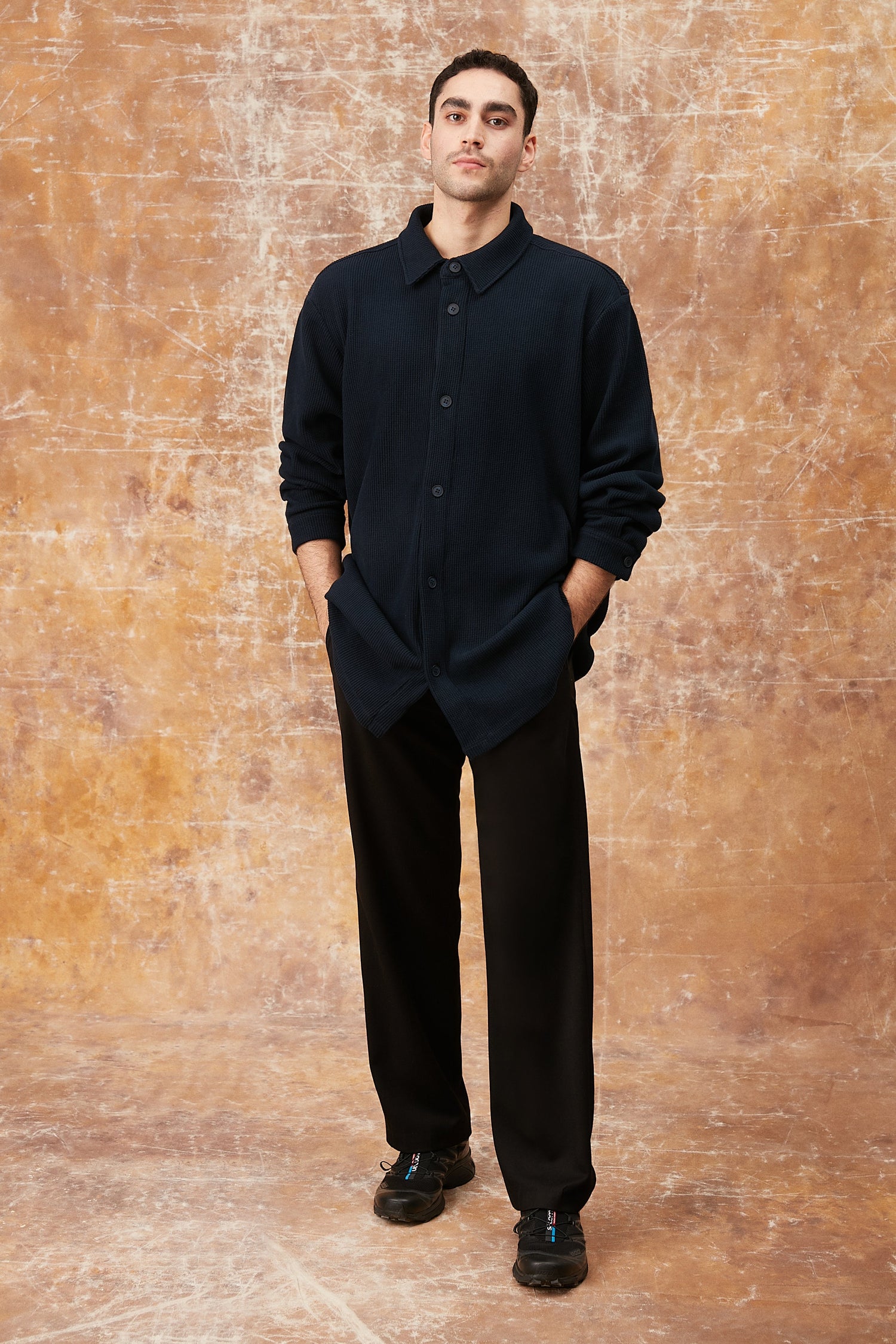 Waffle Gömlek - Lacivert