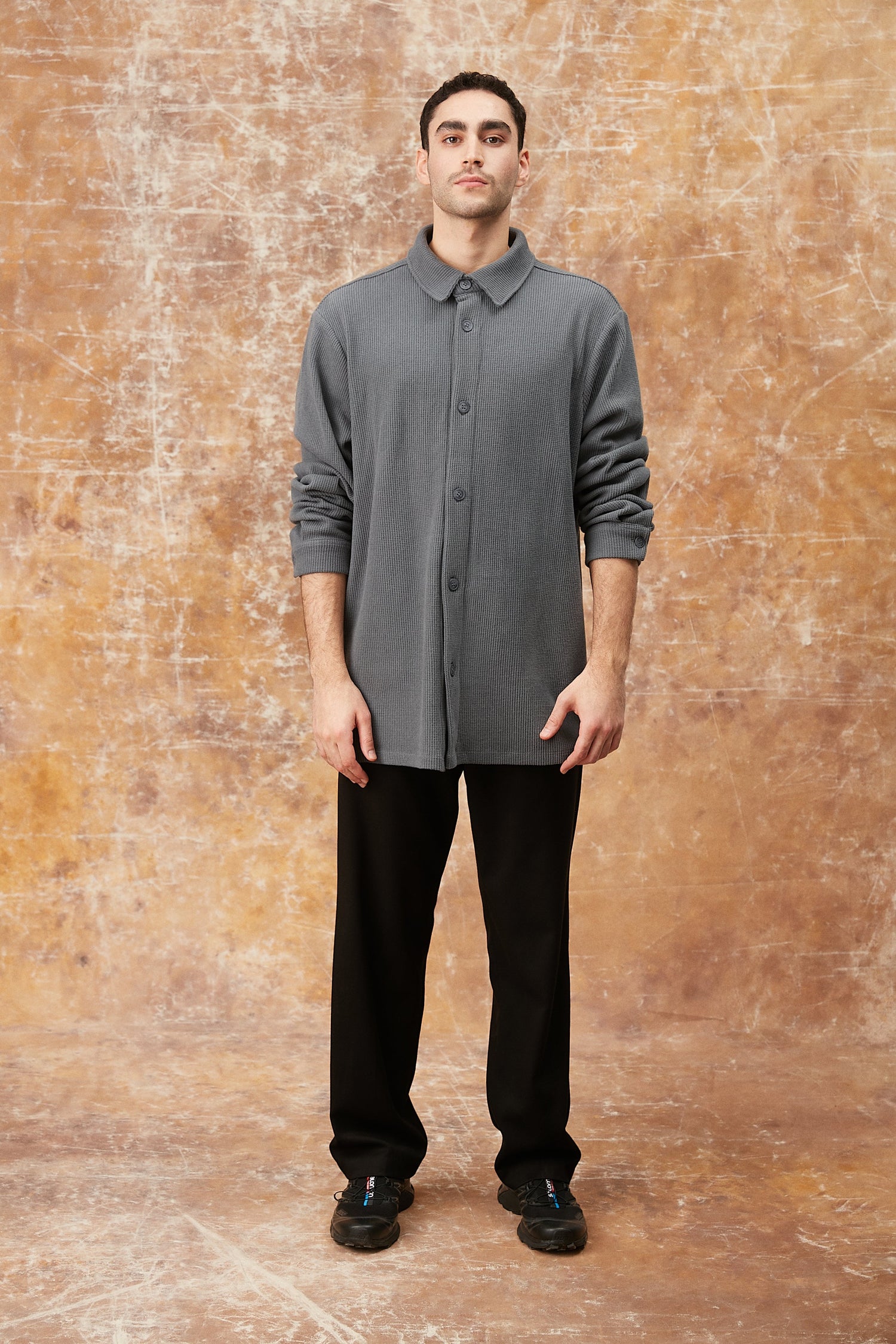 Waffle Gömlek - Antrasit