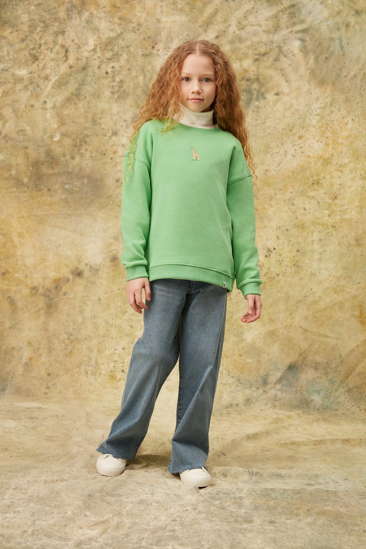 Ceylan SuperSoft Çocuk Sweatshirt - Su Yeşili