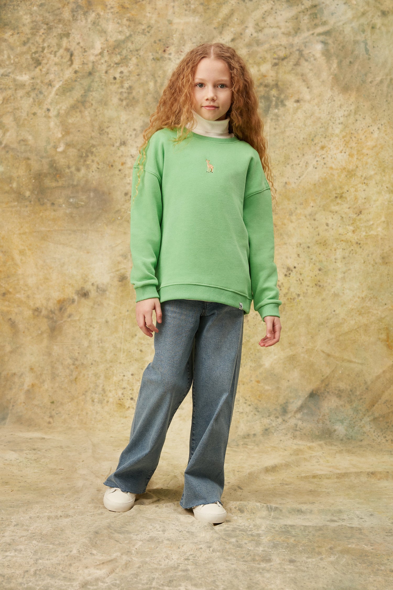 Ceylan SuperSoft Çocuk Sweatshirt - Su Yeşili