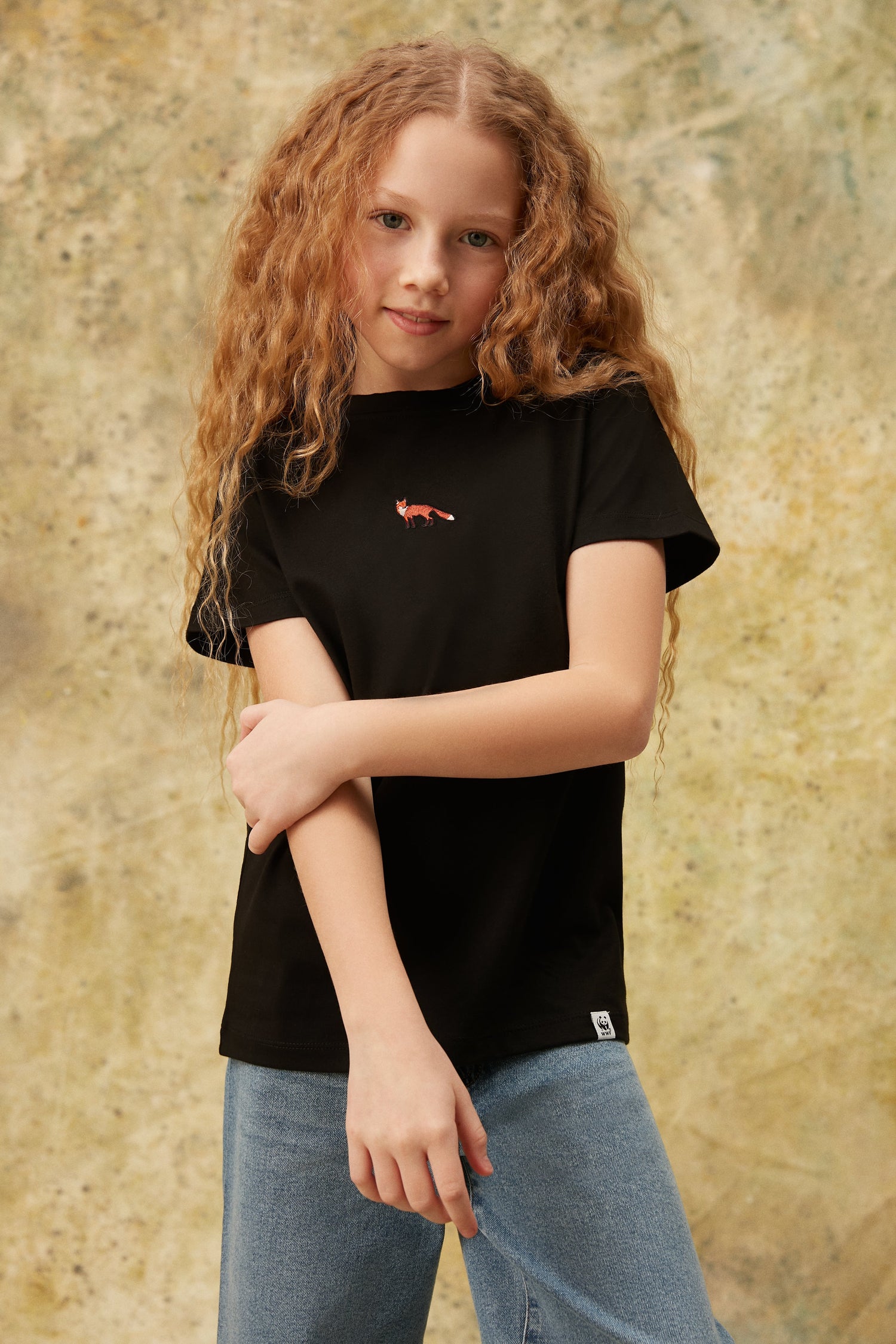 Kızıl Tilki Soft Çocuk T-Shirt - Siyah