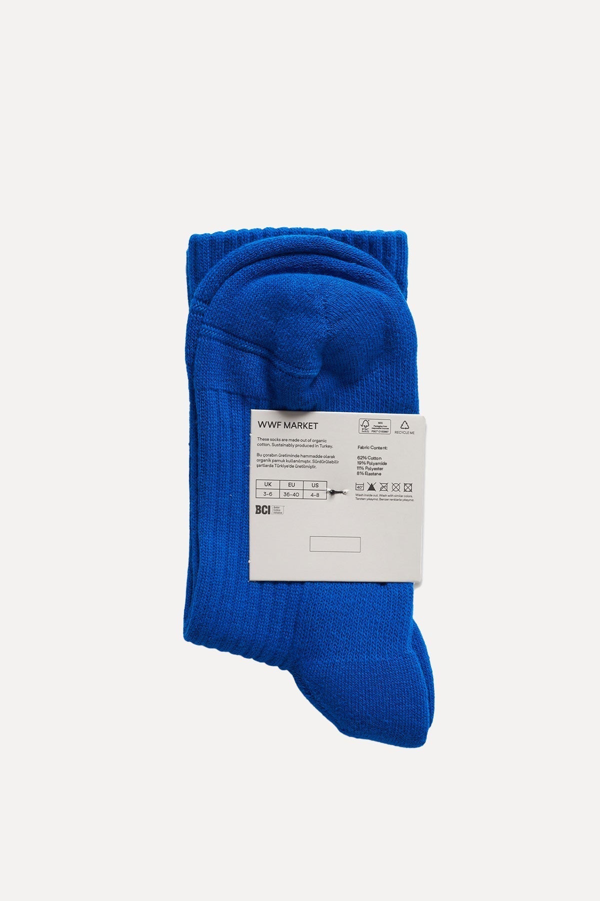 Zürafa Havlu Çorap - Mavi