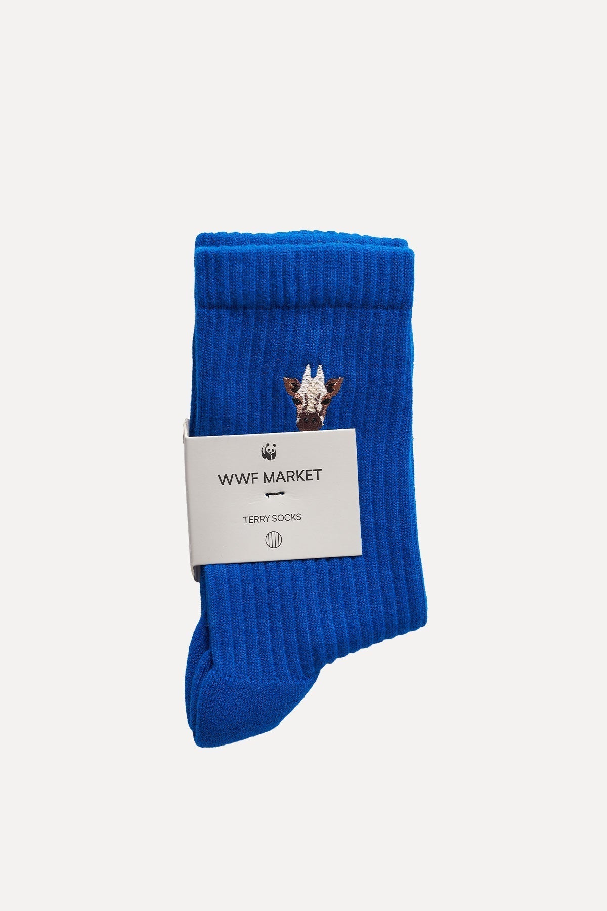 Zürafa Havlu Çorap - Mavi