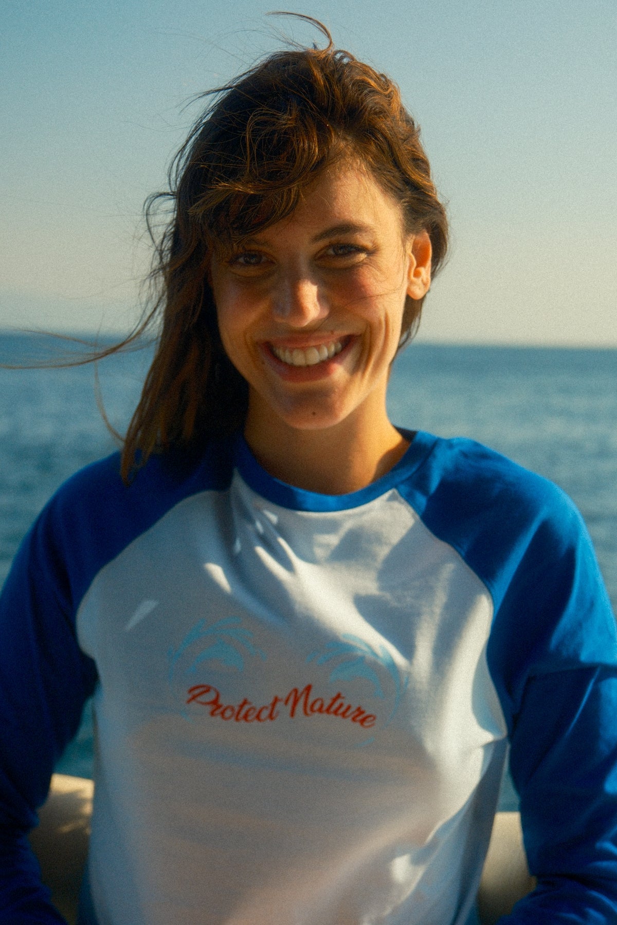 Protect Nature Light-Weight Baseball T-Shirt - Saks Mavi / Lacivert